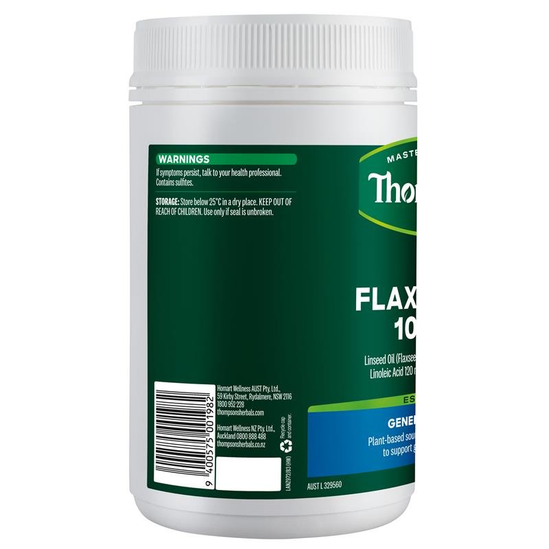 Thompson's 汤普森 Flaxseed Oil 亚麻籽油 1000mg 400粒素食胶囊
