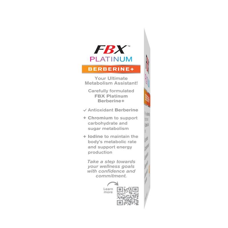 FBX Platinum Berberine+ 小檗碱(黄连素)胶囊 30粒