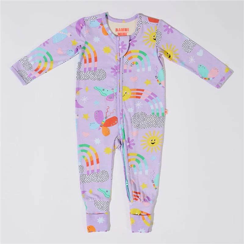 Bambi Mini Co. Wrigglesuit 婴儿连体爬服(带防滑脚)12-18个月 淡紫色 Pastel Lilac