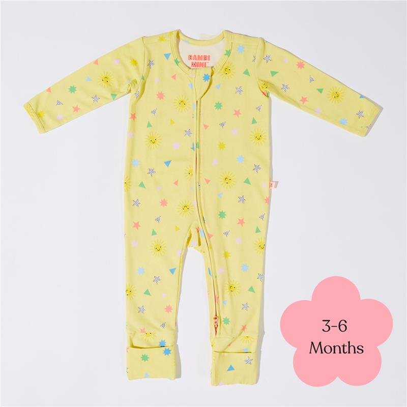 Bambi Mini Co. Wrigglesuit 婴儿连体爬服 3-6个月 精灵黄 Elfin Yellow