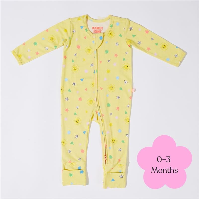 Bambi Mini Co. Wrigglesuit 婴儿连体爬服 0-3个月 精灵黄 Elfin Yellow