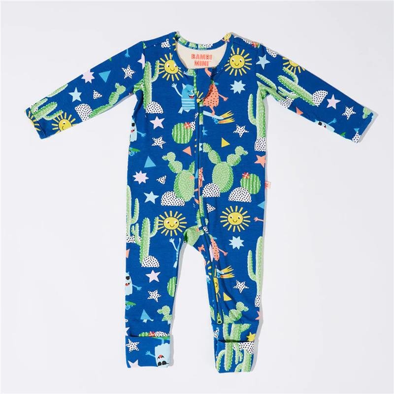 Bambi Mini Co. Wrigglesuit 婴儿连体爬服(带防滑脚)6-12个月 Beaucoup 蓝