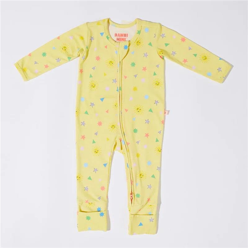 Bambi Mini Co. Wrigglesuit 婴儿连体爬服(带防滑脚)6-12个月 精灵黄 Elfin Yellow