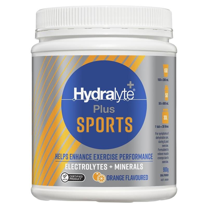 Hydralyte Plus Sports 运动电解质冲剂粉 橙味 900g