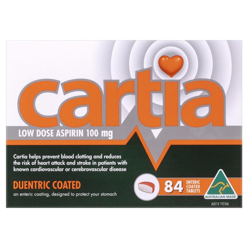 Cartia 阿司匹林肠溶片 100mg 84片