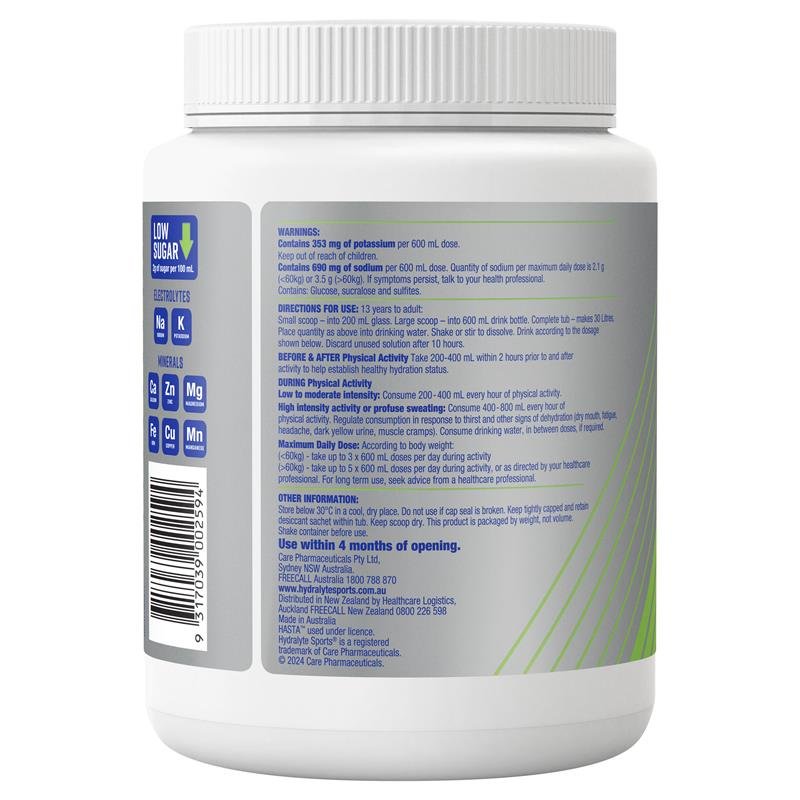 Hydralyte Plus Sports 运动电解质冲剂粉 柠檬青柠味 900g