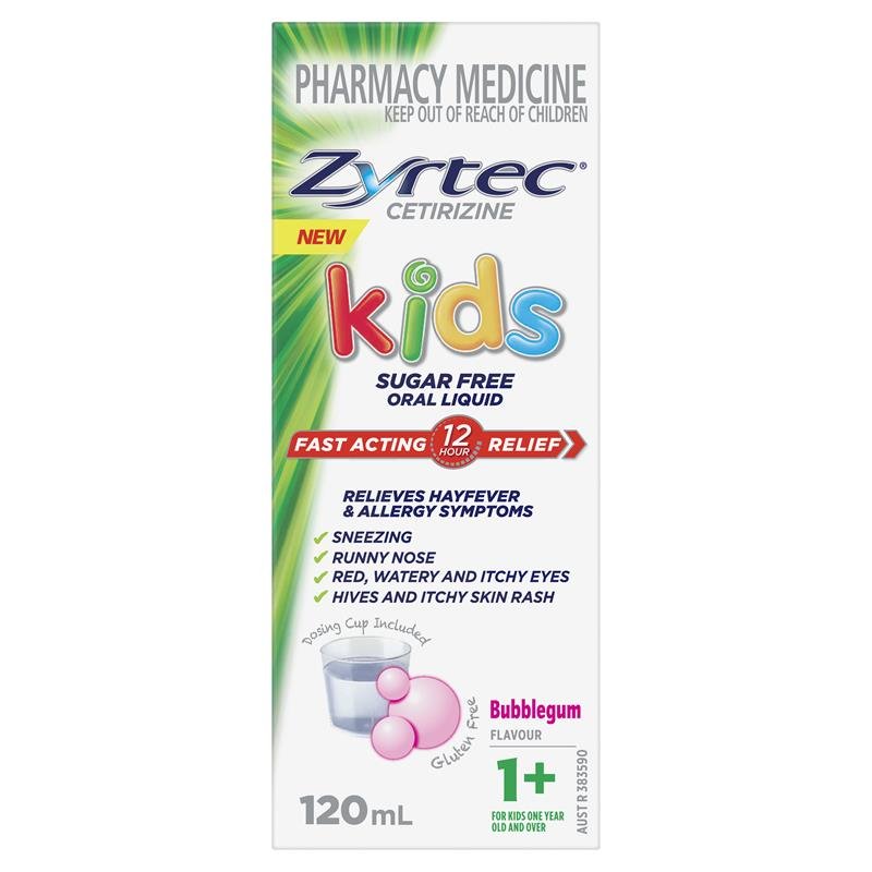 Zyrtec 仙特明 儿童抗组胺抗过敏口服液 泡泡糖味 120ml