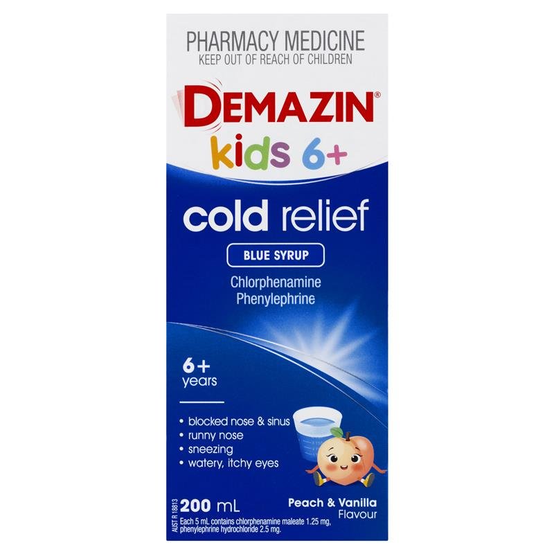 Demazin 儿童感冒糖浆 蓝色装 6岁以上 200ml
