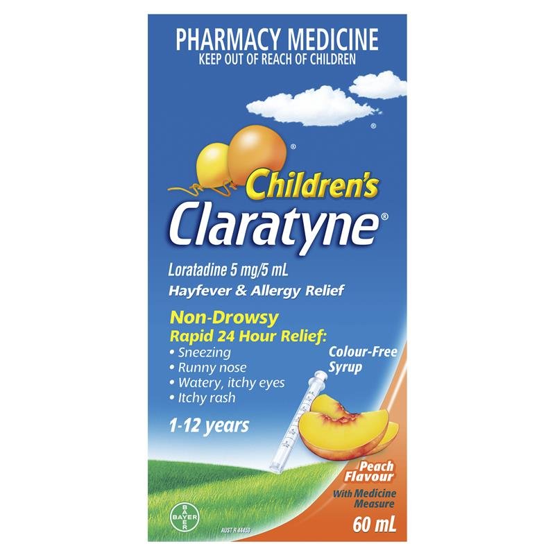 Claratyne 开瑞坦 儿童抗过敏鼻敏感糖浆 桃子味 60ml
