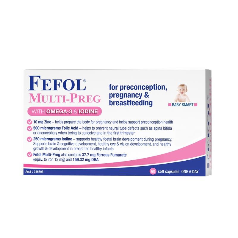 Fefol Multi-Preg 孕期复合维生素矿物质胶囊 60粒