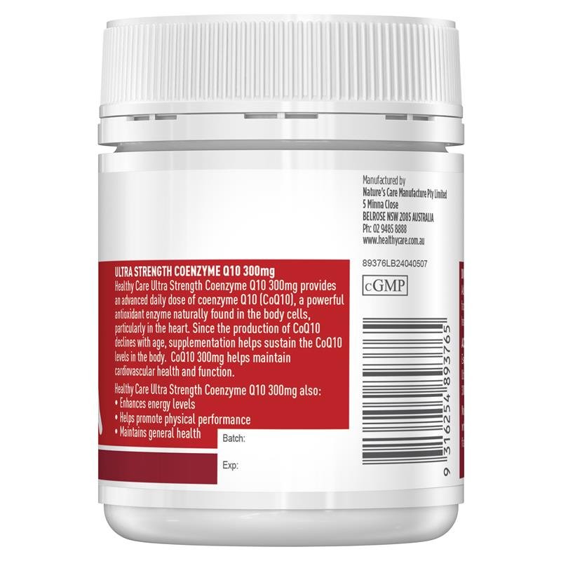 Healthy Care 高含量辅酶Q10 300mg 胶囊 60粒