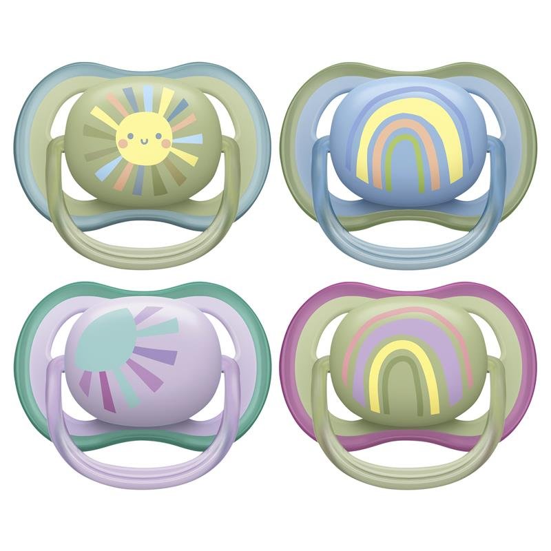 Avent 新安怡 Ultra Air 安抚奶嘴 0-6个月 混色 2个
