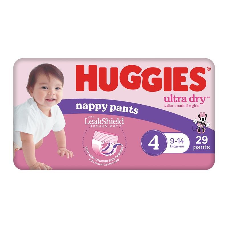 Huggies 好奇 Ultra Dry 婴儿拉拉裤 女宝 4号 (9-14kg) 29片