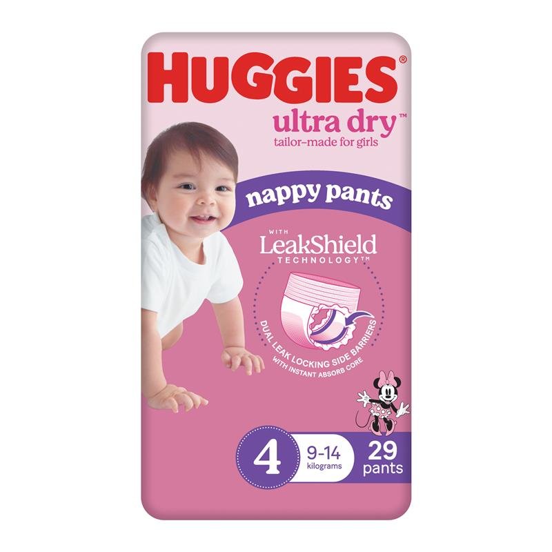 Huggies 好奇 Ultra Dry 婴儿拉拉裤 女宝 4号 (9-14kg) 29片