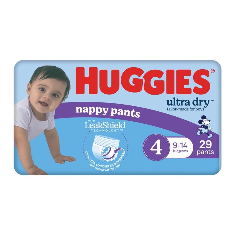 Huggies 好奇 Ultra Dry 婴儿拉拉裤 男宝 4号 (9-14kg) 29片