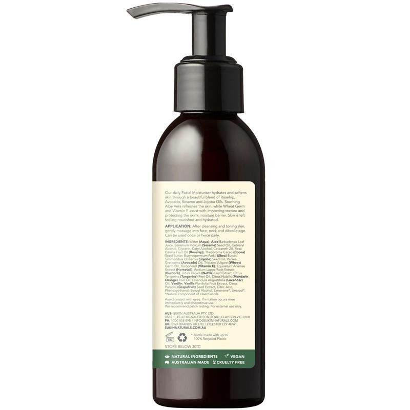 Sukin Signature Facial Moisturiser Pump 125ml