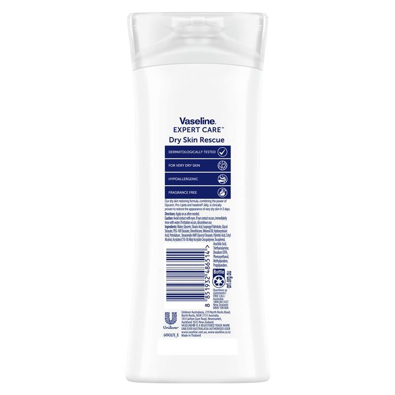 Vaseline Dry Skin Rescue Body Lotion 225ml