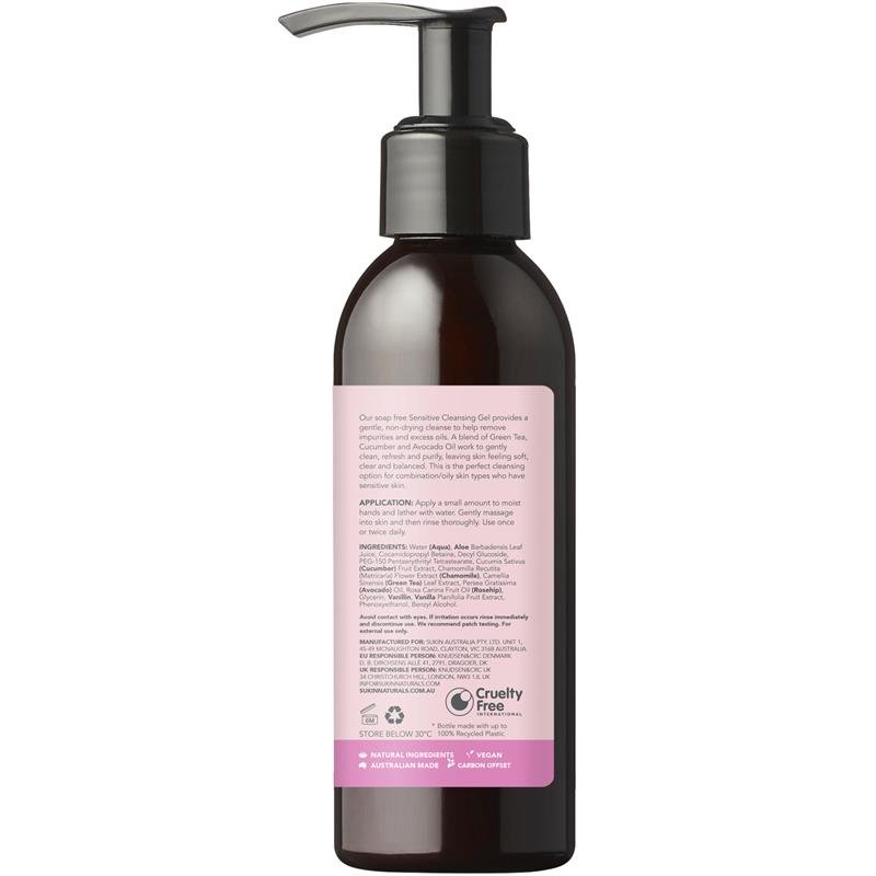 Sukin Sensitive Cleansing Gel 125ml Pump