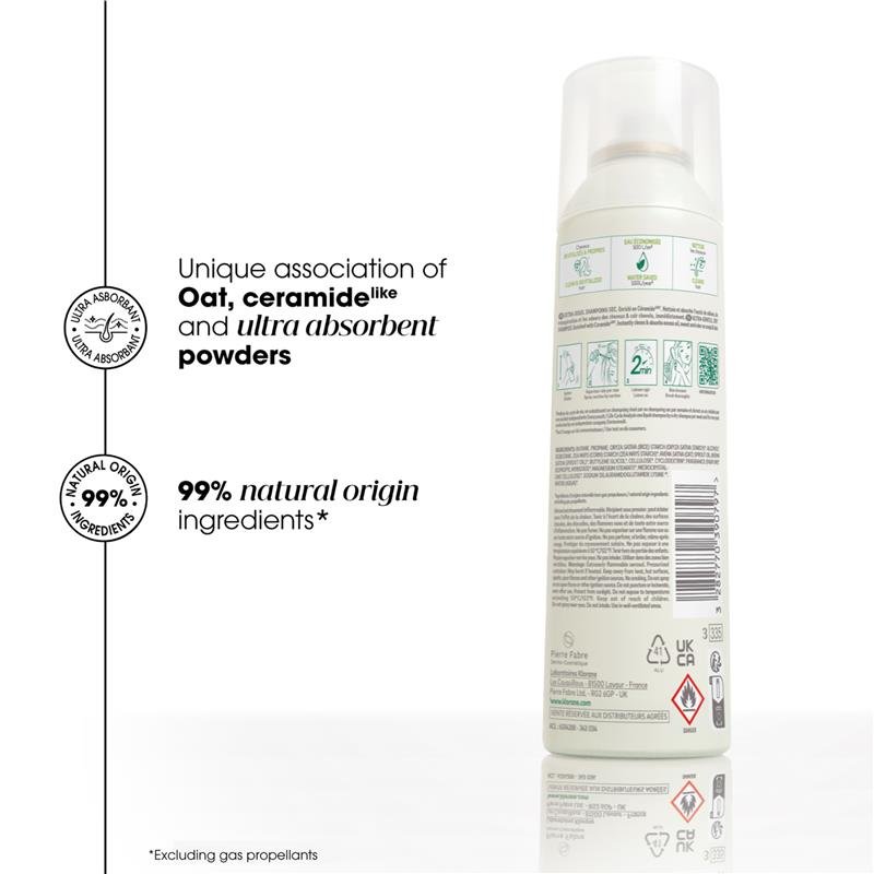 Klorane Dry Shampoo With Oat & Ceramide Dark Hair 250ml