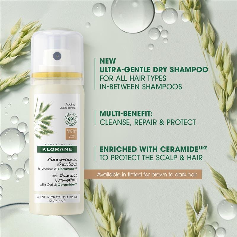 Klorane Dry Shampoo With Oat & Ceramide Dark Hair 50ml