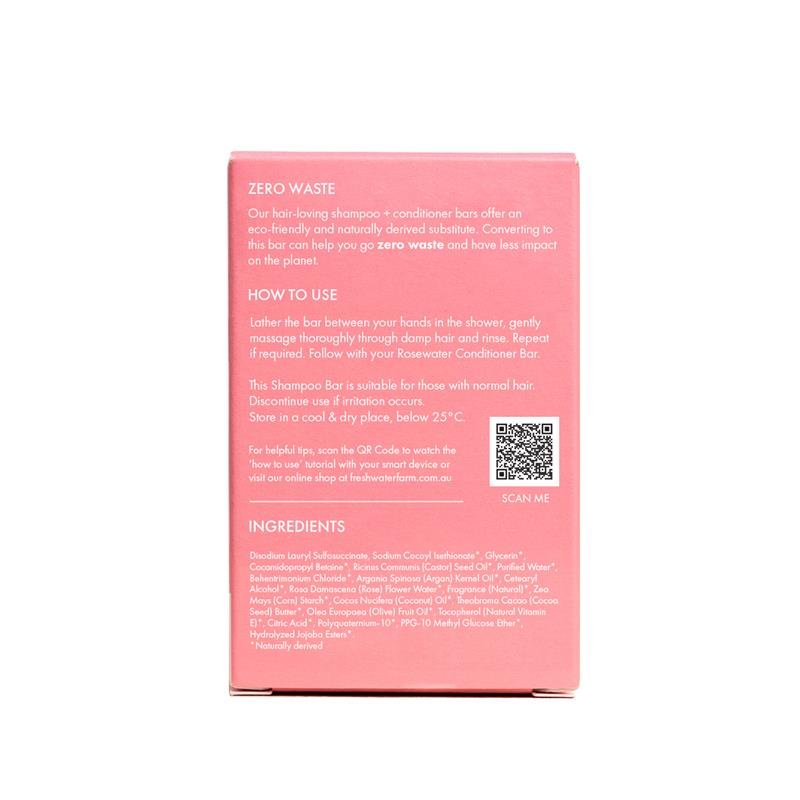 Freshwater Farm Australia Rosewater Cleansing Shampoo Bar 100g