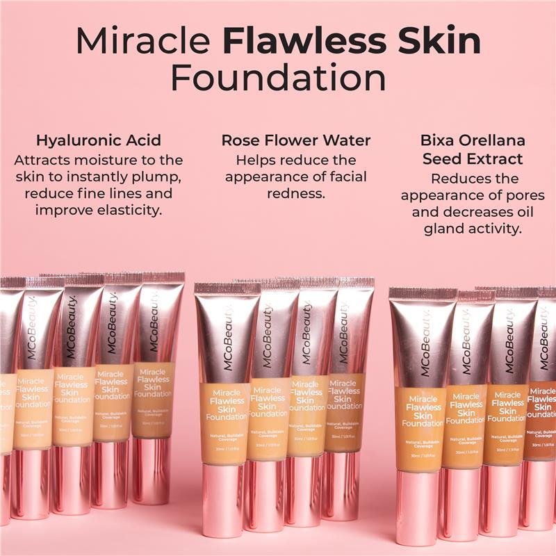 MCoBeauty Miracle Flawless Skin Foundation Medium Warm