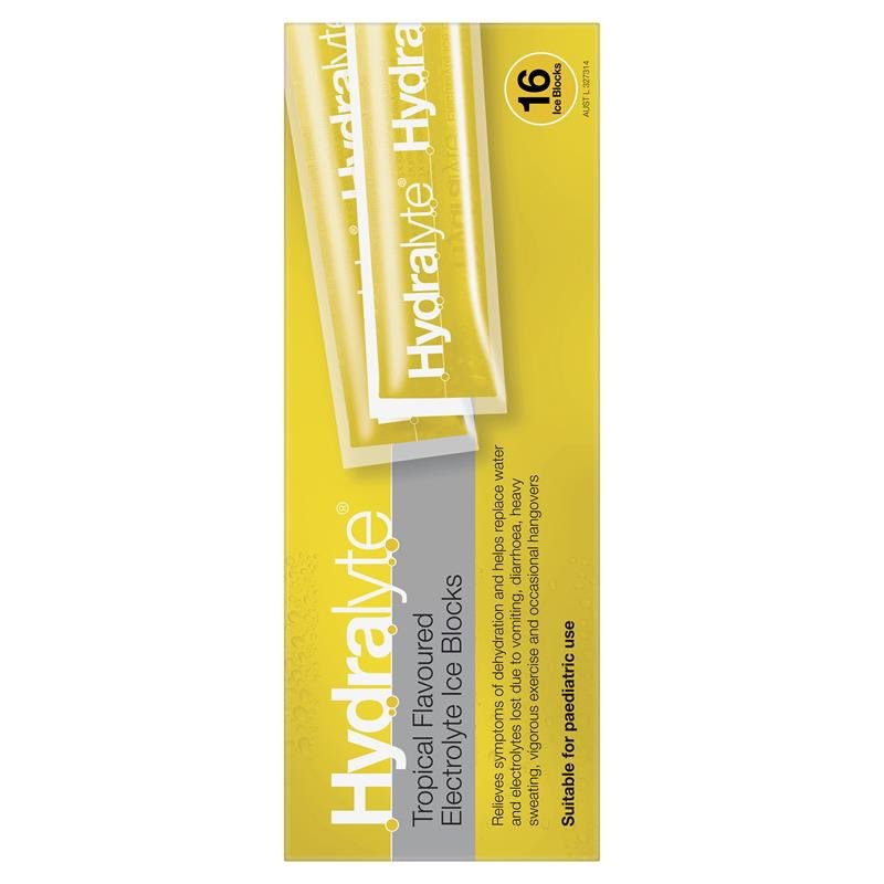 Hydralyte 电解质冰棒 热带水果味 16支