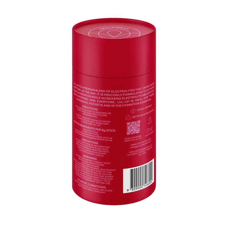 Lvl Up Everyday Hydration Sticks Mixed Berry 10 Pack