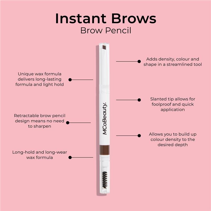 MCoBeauty Instant Brows Retractable Brow Pencil Medium/Dark New