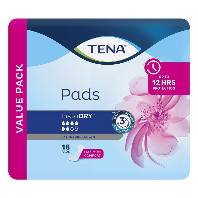TENA 添宁 InstaDry 失禁护垫 超加长型 Extra Long Length 18片装