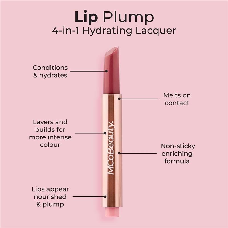 McoBeauty Lip Plump 4-in-1 Hydrating Lacquer Emily - Nude Pink