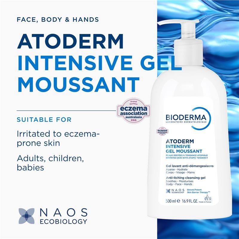 Bioderma Atoderm Intensive Gel Moussant Hydrating Foaming Cleanser 500ml