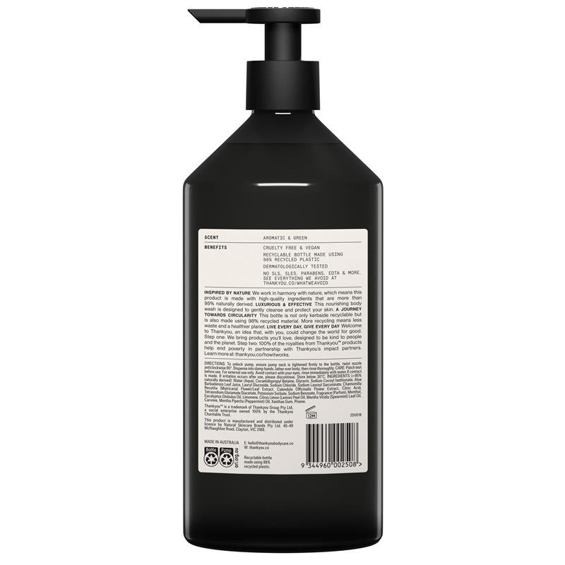 Thankyou Body Wash Botanical Mint & Spring Flowers 1L