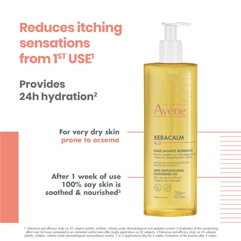 Avene Xeracalm A.D Lipid Replenishing Cleansing Oil 750ml
