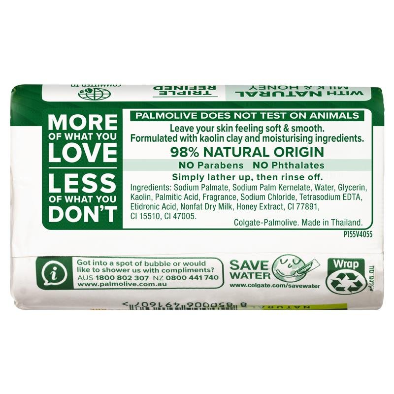 Palmolive Naturals Replenishing Bar Soap Milk & Honey 4 x 90g