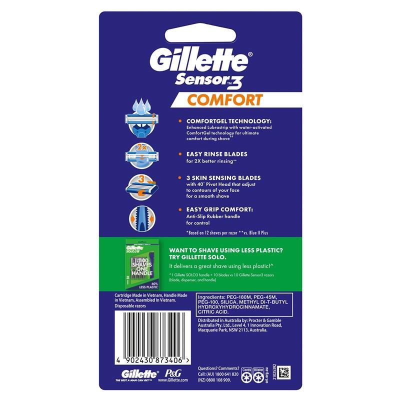 Gillette Sensor 3 Disposables Male 4 Pack