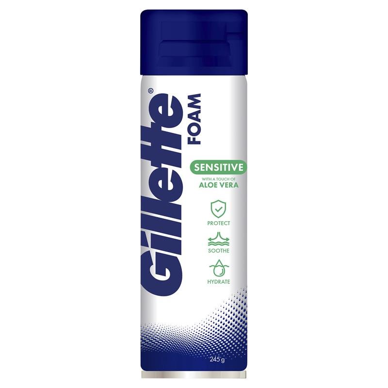 Gillette Sensitive Protecting Shave Foam 245g