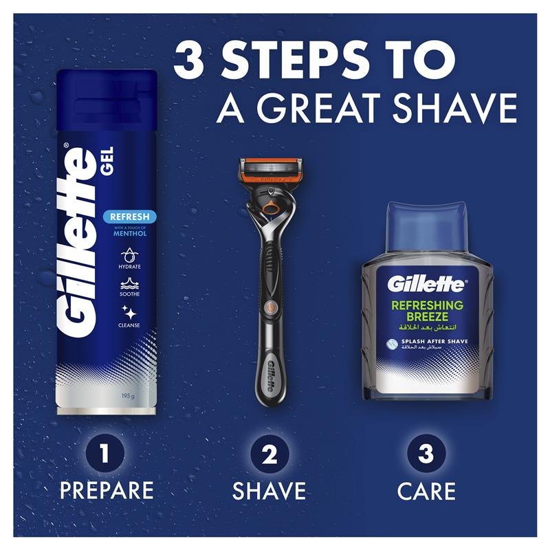 Gillette Sensitive Refreshing Shave Gel 195g