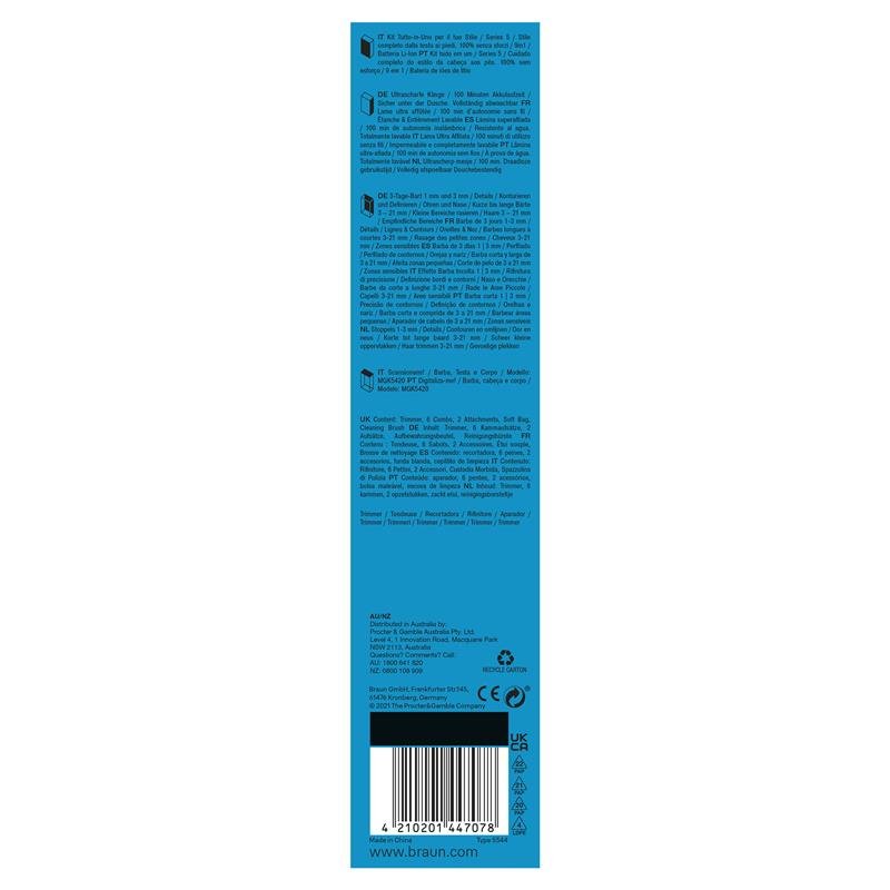Braun Series 5 All In One Style Kit MGK5420