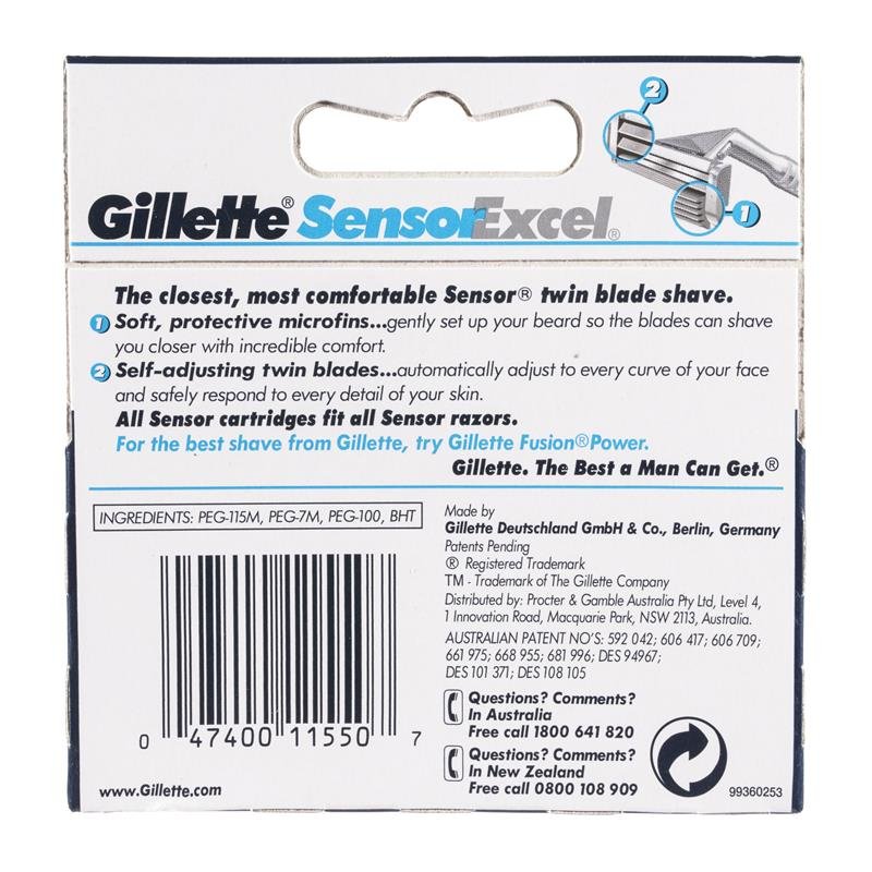 Gillette Sensor Excel Shaving Refill Cartridge Pack 5