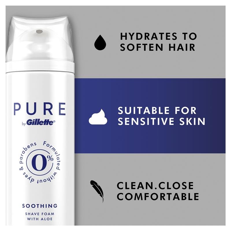 Gillette Pure Sensitive Shave Foam 245g