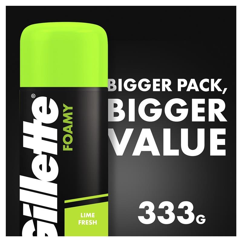 Gillette Foamy Lime Fresh Shave Foam 333g