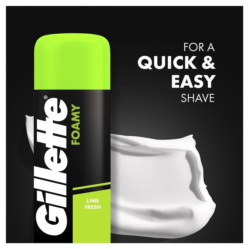 Gillette Foamy Lime Fresh Shave Foam 333g