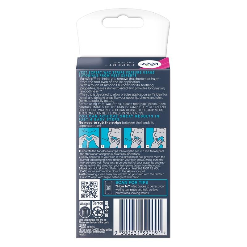 Veet Expert Cold Wax Face 20 Pack