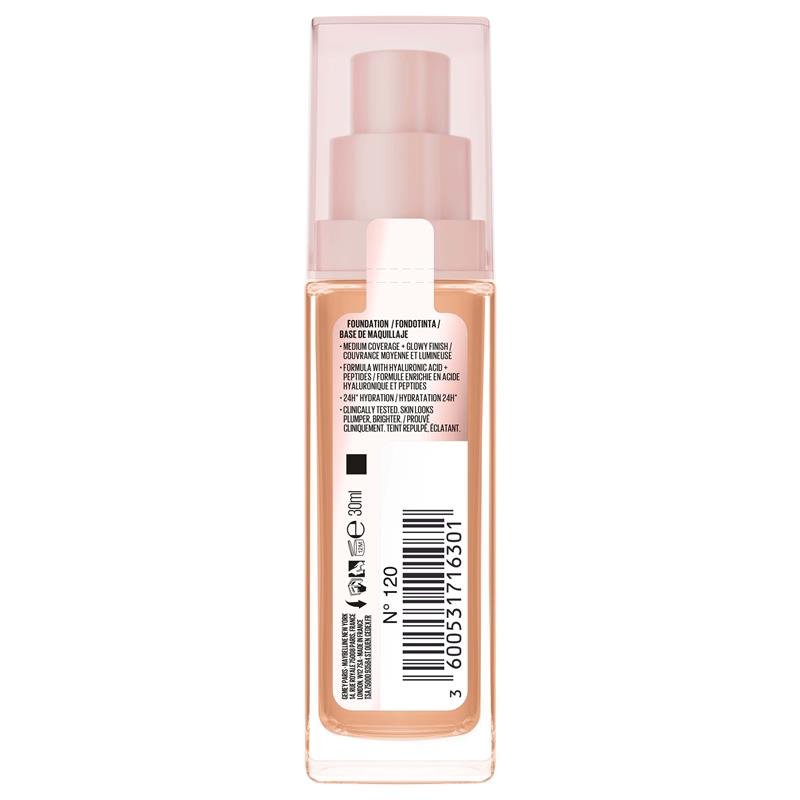 Maybelline Lifter Plump & Glow Foundation 120