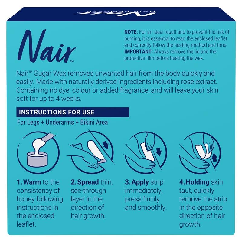 Nair Natural Origin Sugar Wax Rose 350ml
