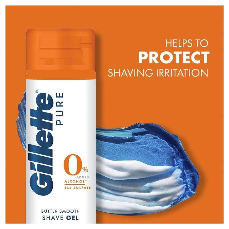 Gillette Pure 0% Butter Smooth Shave Gel 195g