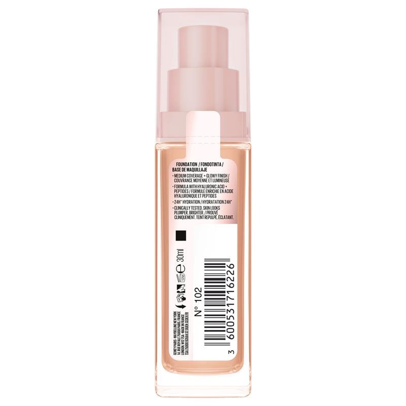 Maybelline Lifter Plump & Glow Foundation 102