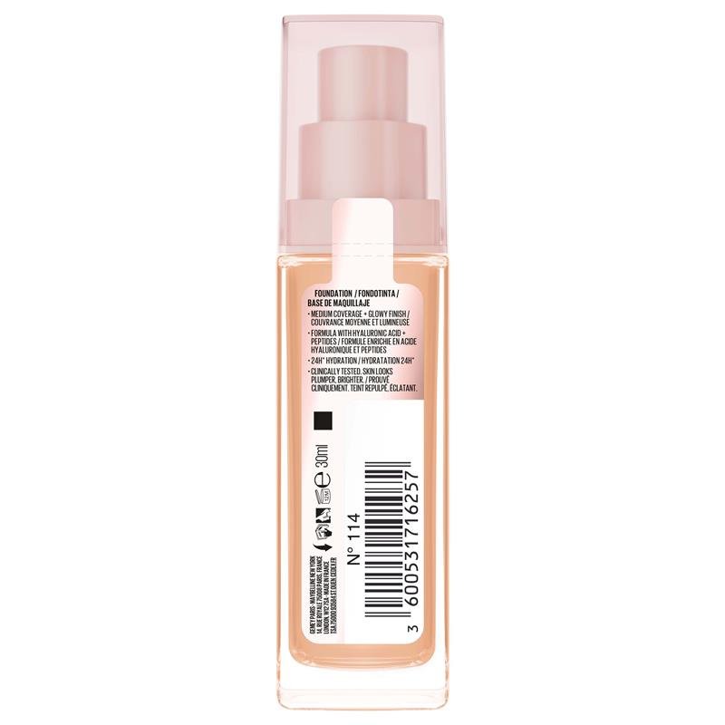 Maybelline Lifter Plump & Glow Foundation 114