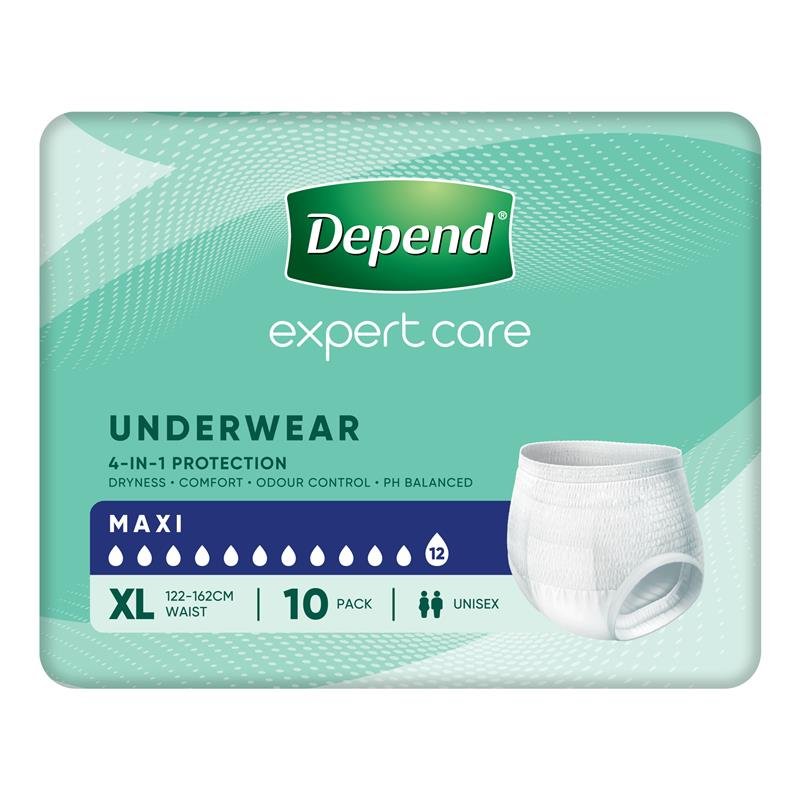 Depend Expert Care Incontinence Underwear Maxi XL 10 Pack